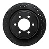 623-54231L Drilled Brake Rotor [Black], 2015-2017 Ford/Lincoln/Mercury/Mazda, Position: Rear Left - image 1