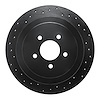 623-55004L Drilled Brake Rotor [Black], 2003-2011 Ford/Lincoln/Mercury/Mazda, Position: Rear Left - image 1