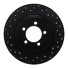 623-55008L Drilled Brake Rotor [Black], 2003-2005 Ford/Lincoln/Mercury/Mazda, Position: Rear Left - image 1