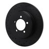 623-55008L Drilled Brake Rotor [Black], 2003-2005 Ford/Lincoln/Mercury/Mazda, Position: Rear Left - image 2
