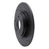 623-58030R Drilled Brake Rotor [Black], 2017-2020 Acura/Honda, Position: Rear Right - image 2