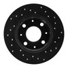 623-59008L Drilled Brake Rotor [Black], 1979-1983 Acura/Honda, Position: Front Left - image 4