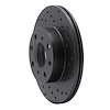 623-59011R Drilled Brake Rotor [Black], 1984-1990 Acura/Honda, Position: Front Right - image 1