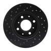 623-59011R Drilled Brake Rotor [Black], 1984-1990 Acura/Honda, Position: Front Right - image 2