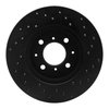 623-59015L Drilled Brake Rotor [Black], 1988-1991 Acura/Honda, Position: Front Left - image 4