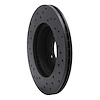 623-59015R Drilled Brake Rotor [Black], 1988-1991 Acura/Honda, Position: Front Right - image 1