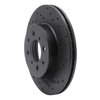 623-59015R Drilled Brake Rotor [Black], 1988-1991 Acura/Honda, Position: Front Right - image 2