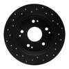 623-59026R Drilled Brake Rotor [Black], 1997-2006 Acura/Honda, Position: Rear Right - image 3