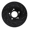 623-59040L Drilled Brake Rotor [Black], 1991-2001 Multiple Makes/Models, Position: Front Left - image 1