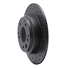623-59041L Drilled Brake Rotor [Black], 1991-1999 Multiple Makes/Models, Position: Rear Left - image 1
