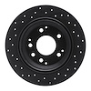 623-59041R Drilled Brake Rotor [Black], 1991-1999 Multiple Makes/Models, Position: Rear Right - image 1