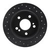 623-63015L Drilled Brake Rotor [Black], 1983-1995 Mercedes-Benz, Position: Rear Left - image 3