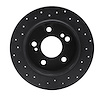 623-63015R Drilled Brake Rotor [Black], 1983-1995 Mercedes-Benz, Position: Rear Right - image 1