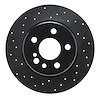 623-63022L Drilled Brake Rotor [Black], 1991-1999 Mercedes-Benz, Position: Rear Left - image 1