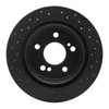 623-63026L Drilled Brake Rotor [Black], 1992-1995 Mercedes-Benz, Position: Rear Left - image 2