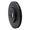 623-63029D Drilled Brake Rotor [Black], 1994-2002 Mercedes-Benz, Position: Left Front - image 1