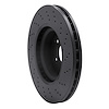 623-63063 Drilled Brake Rotor [Black], 2003-2012 Mercedes-Benz, Position: Front - image 1