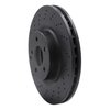 623-63063 Drilled Brake Rotor [Black], 2003-2012 Mercedes-Benz, Position: Front - image 2