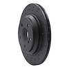 623-63064L Drilled Brake Rotor [Black], 2003-2013 Mercedes-Benz, Position: Rear Left - image 1
