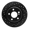 623-63107L Drilled Brake Rotor [Black], 2014-2020 Multiple Makes/Models, Position: Rear Left - image 1