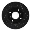 623-67022L Drilled Brake Rotor [Black], 1985-1989 Infiniti/Nissan, Position: Front Left - image 4