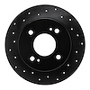 623-67036L Drilled Brake Rotor [Black], 1990-2006 Infiniti/Nissan, Position: Rear Left - image 1