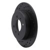 623-67038L Drilled Brake Rotor [Black], 1991-1994 Infiniti/Nissan, Position: Rear Left - image 2