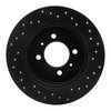 623-67038L Drilled Brake Rotor [Black], 1991-1994 Infiniti/Nissan, Position: Rear Left - image 3