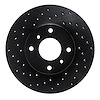 623-67040L Drilled Brake Rotor [Black], 1993-2006 Infiniti/Nissan, Position: Front Left - image 1
