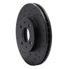 623-67041L Drilled Brake Rotor [Black], 1991-1994 Infiniti/Nissan, Position: Front Left - image 3
