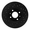 623-67041R Drilled Brake Rotor [Black], 1991-1994 Infiniti/Nissan, Position: Front Right - image 2