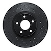 623-67052R Drilled Brake Rotor [Black], 2003-2021 Infiniti/Nissan, Position: Front Right - image 1