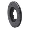623-67080L Drilled Brake Rotor [Black], 1985-2002 Infiniti/Nissan, Position: Front Left - image 3