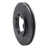 623-67080L Drilled Brake Rotor [Black], 1985-2002 Infiniti/Nissan, Position: Front Left - image 4
