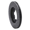 623-67080R Drilled Brake Rotor [Black], 1985-2002 Infiniti/Nissan, Position: Front Right - image 4
