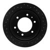 623-67083L Drilled Brake Rotor [Black], 1988-1995 Infiniti/Nissan, Position: Rear Left - image 2