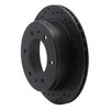 623-67083L Drilled Brake Rotor [Black], 1988-1995 Infiniti/Nissan, Position: Rear Left - image 4