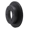 623-67083R Drilled Brake Rotor [Black], 1988-1995 Infiniti/Nissan, Position: Rear Right - image 4