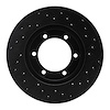 623-67085L Drilled Brake Rotor [Black], 1998-2015 Infiniti/Nissan, Position: Front Left - image 1