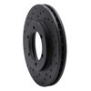 623-67085L Drilled Brake Rotor [Black], 1998-2015 Infiniti/Nissan, Position: Front Left - image 3
