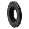 623-67085R Drilled Brake Rotor [Black], 1998-2015 Infiniti/Nissan, Position: Front Right - image 2