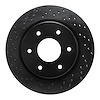 623-67096L Drilled Brake Rotor [Black], 2005-2007 Infiniti/Nissan, Position: Front Left - image 1
