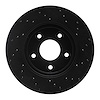 623-67103L Drilled Brake Rotor [Black], Fits Select Multiple Makes/Models, Position: Front Left - image 1