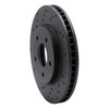 623-67103L Drilled Brake Rotor [Black], Fits Select Multiple Makes/Models, Position: Front Left - image 2