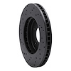 623-67103R Drilled Brake Rotor [Black], Fits Select Multiple Makes/Models, Position: Front Right - image 1