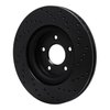 623-67104L Drilled Brake Rotor [Black], 2014-2019 Infiniti/Nissan, Position: Front Left - image 4