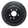 623-68010L Drilled Brake Rotor [Black], 2007-2015 Infiniti/Nissan, Position: Rear Left - image 1