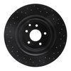 623-68013L Drilled Brake Rotor [Black], 2008-2020 Infiniti/Nissan, Position: Rear Left - image 3
