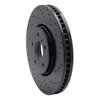 623-68014R Drilled Brake Rotor [Black], 2005-2014 Infiniti/Nissan, Position: Front Right - image 2