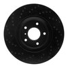 623-68014R Drilled Brake Rotor [Black], 2005-2014 Infiniti/Nissan, Position: Front Right - image 4